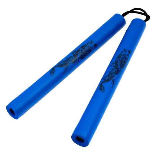 Practice Nunchaku Nunchucks W/Dragon Foam Black