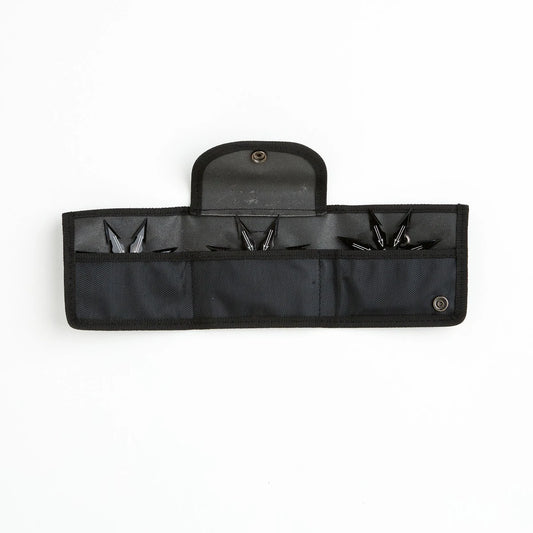 8 Point Black Stainless Steel Bulls Eye Throwing Star Set (3 Piece Set)