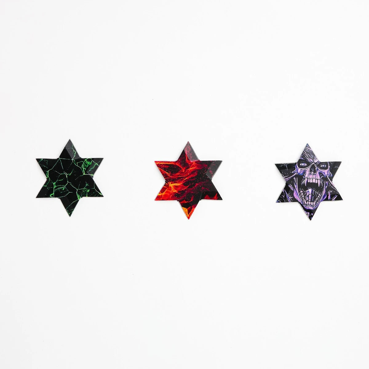 6 Point Black Star Set (3 Piece Set)