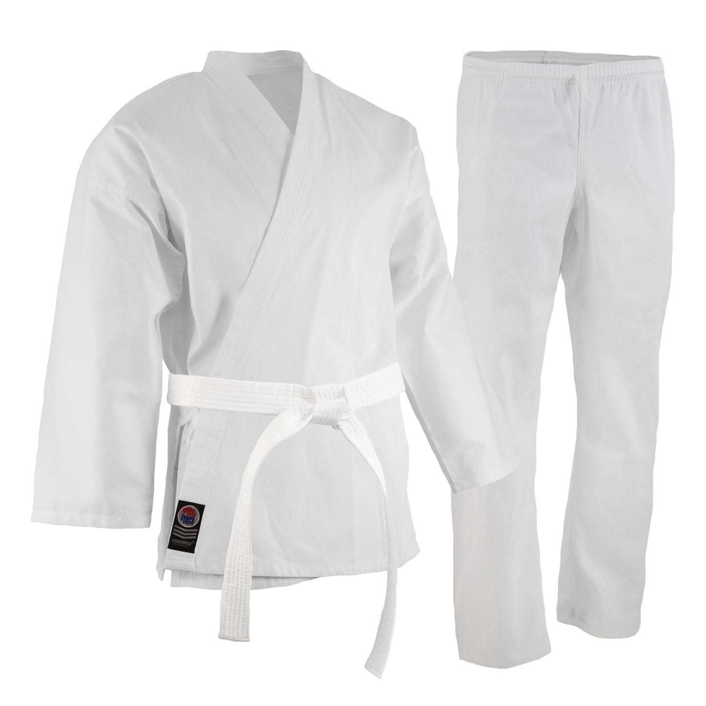 ProForce® Karate Uniform (Elastic Drawstring w/Free Belt) 6 oz. 55/45 Blend